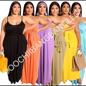 Solid Color Maxi Dresses